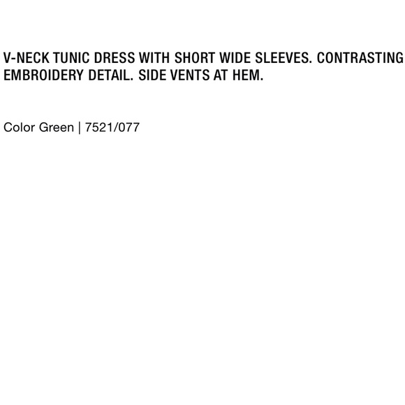 Zara Green Embroidered Tunic Dress NWT - Picture 11 of 13